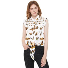 Butterfly Butterflies Insect Swarm Frill Detail Shirt by Salman4z