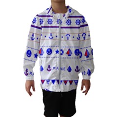 Marine Nautical Clip Art Kids  Hooded Windbreaker