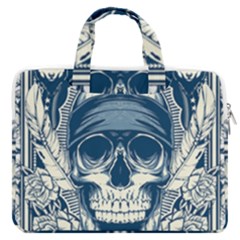 Skull Drawing Macbook Pro 16  Double Pocket Laptop Bag  by Salman4z