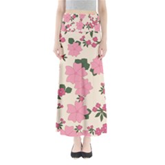 Floral Vintage Flowers Full Length Maxi Skirt