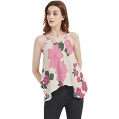 Floral Vintage Flowers Flowy Camisole Tank Top by Dutashop