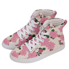 Floral Vintage Flowers Men s Hi-top Skate Sneakers