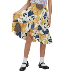 20230509 010303 0000 Kids  Ruffle Flared Wrap Midi Skirt