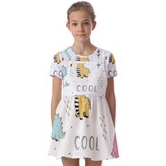 20230509 010828 0000 Kids  Short Sleeve Pinafore Style Dress by Fhkhan22