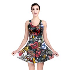 Mural Graffiti Paint Reversible Skater Dress