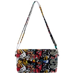 Mural Graffiti Paint Removable Strap Clutch Bag by Salman4z