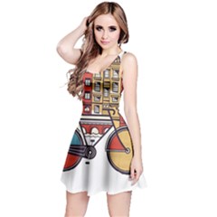 Amsterdam Graphic Design Poster Illustration Reversible Sleeveless Dress