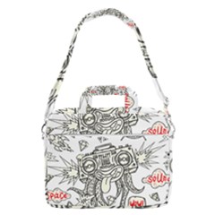 Drawing Clip Art Hand Painted Abstract Creative Space Squid Radio Macbook Pro 16  Shoulder Laptop Bag by Salman4z