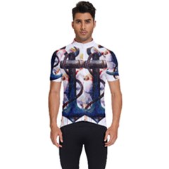 Anchor Watercolor Painting Tattoo Art Anchors And Birds Men s Short Sleeve Cycling Jersey by Salman4z