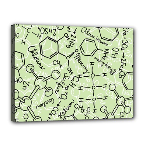 Multicolored Chemical Bond Illustration Chemistry Formula Science Canvas 16  X 12  (stretched)