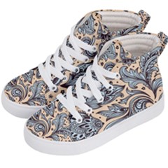 Texture Ornament Paisley Kids  Hi-top Skate Sneakers by Salman4z