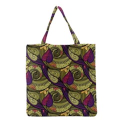 Pattern Vector Texture Style Garden Drawn Hand Floral Grocery Tote Bag