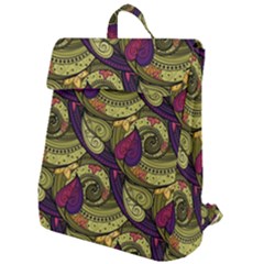 Pattern Vector Texture Style Garden Drawn Hand Floral Flap Top Backpack