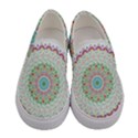 Flower Abstract Floral Hand Ornament Hand Drawn Mandala Women s Canvas Slip Ons View1