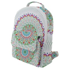 Flower Abstract Floral Hand Ornament Hand Drawn Mandala Flap Pocket Backpack (small) by Salman4z