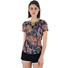 Leaves Flowers Background Texture Paisley Back Cut Out Sport Tee by Salman4z