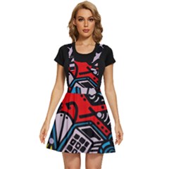 Multicolored Doodle Art Street Art Apron Dress by Salman4z