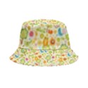 Nature Doodle Art Trees Birds Owl Children Pattern Multi Colored Inside Out Bucket Hat View2