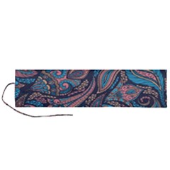 Background Ornament Paisley Roll Up Canvas Pencil Holder (l)