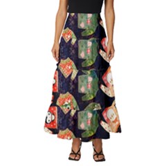 Ugly Christmas Tiered Ruffle Maxi Skirt by Salman4z