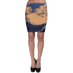 Waves Aesthetic Ocean Retro Sea Vintage Bodycon Skirt