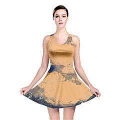 Waves Aesthetic Ocean Retro Sea Vintage Reversible Skater Dress by Salman4z