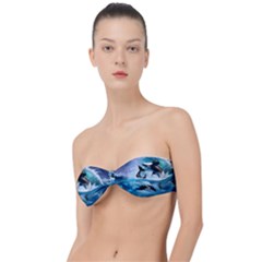 Orca Wave Water Underwater Classic Bandeau Bikini Top  by Salman4z