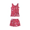 Christmas Pattern Red Kids  Boyleg Swimsuit View2