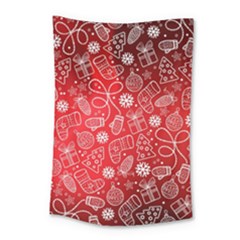 Christmas Pattern Red Small Tapestry by Salman4z