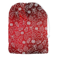 Christmas Pattern Red Drawstring Pouch (3xl) by Salman4z