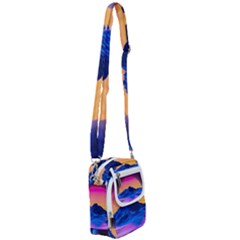 Sun Ultra Artistic 3d Illustration Sunset Shoulder Strap Belt Bag by Salman4z