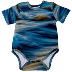 Waves Abstract Baby Short Sleeve Bodysuit by Salman4z