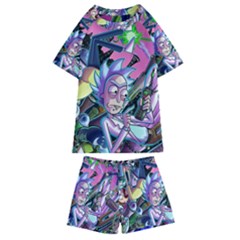 Rick And Morty Time Travel Ultra Kids  Swim Tee and Shorts Set