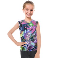 Rick And Morty Time Travel Ultra Kids  Mesh Tank Top