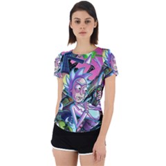 Rick And Morty Time Travel Ultra Back Cut Out Sport Tee