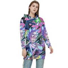 Rick And Morty Time Travel Ultra Women s Long Oversized Pullover Hoodie by Salman4z