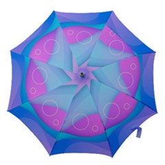 Colorful Blue Purple Wave Hook Handle Umbrellas (large) by Salman4z