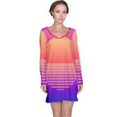 Sunset Summer Time Long Sleeve Nightdress by Salman4z