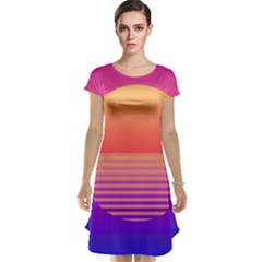 Sunset Summer Time Cap Sleeve Nightdress by Salman4z