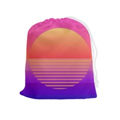 Sunset Summer Time Drawstring Pouch (xl) by Salman4z