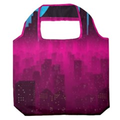 Futuristic Cityscape Premium Foldable Grocery Recycle Bag by Salman4z
