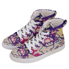 Retro Cartoon Hello Titty Parody Women s Hi-top Skate Sneakers by Salman4z