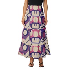 Retro Cartoon Hello Titty Parody Tiered Ruffle Maxi Skirt by Salman4z