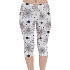 Creepy Spider Velvet Capri Leggings  by Salman4z