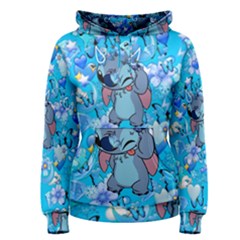 Blue Stitch Aesthetic Women s Pullover Hoodie by Salman4z