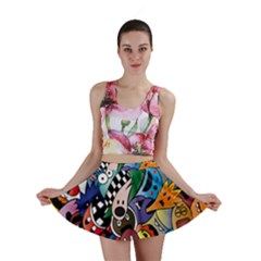 Cartoon Explosion Cartoon Characters Funny Mini Skirt by Salman4z