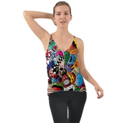 Cartoon Explosion Cartoon Characters Funny Chiffon Cami by Salman4z