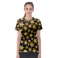 Shiny Glitter Stars Women s Sport Mesh Tee