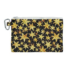 Shiny Glitter Stars Canvas Cosmetic Bag (large) by Salman4z