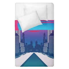 Retro Cityscape Artist Artwork Digital Art Duvet Cover Double Side (Single Size)